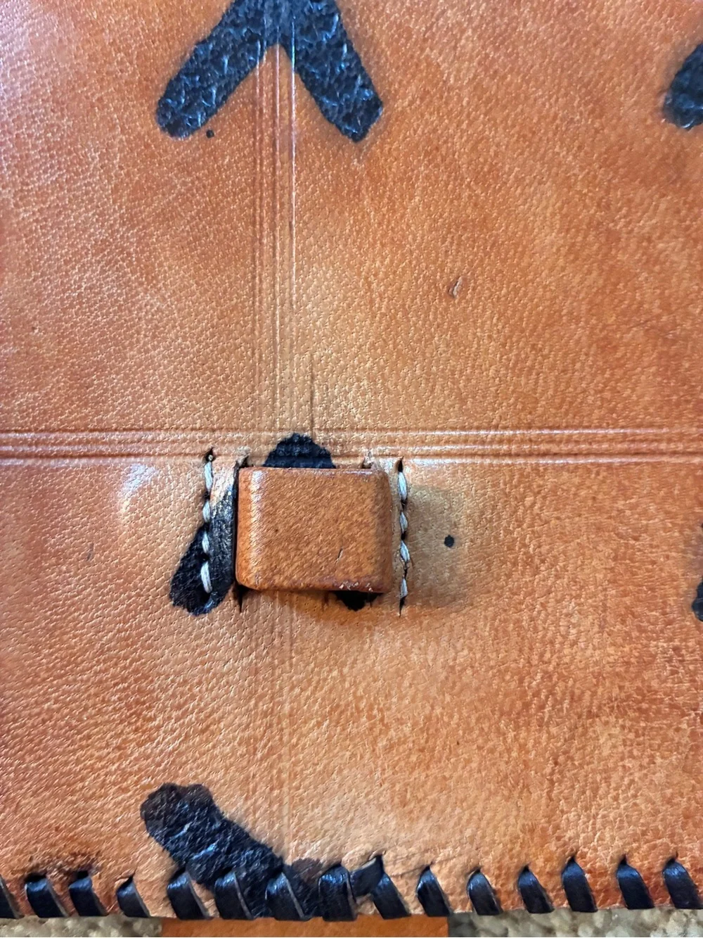 Vintage Handcrafted Leather Portfolio Briefcase Folio Whipstitched Document Case
